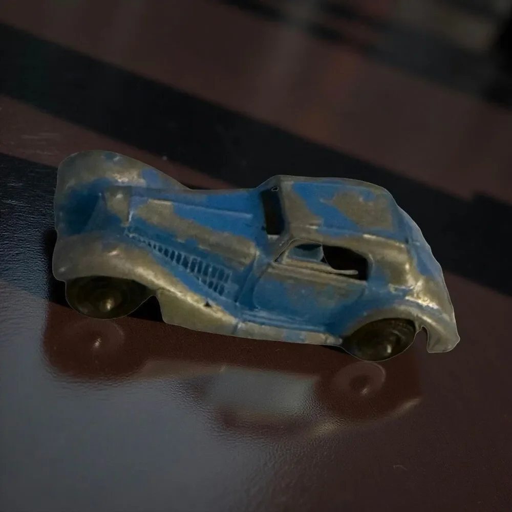 Vintage 1960 Tootsie-Toy 1939 Blue Mercedes Benz Coupe Diecast Car